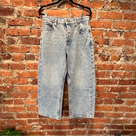 Free People We the Free Deep Trance Dropped Barrel Boyfriend Jeans Women's 28 - Picture 9 of 14